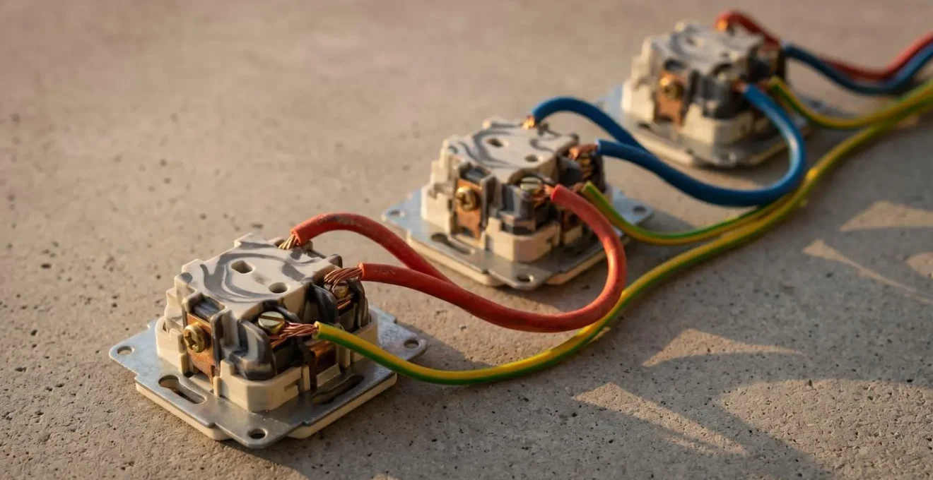 Schéma visuel illustrant le concept de câblage en repiquage dans une installation électrique domestique