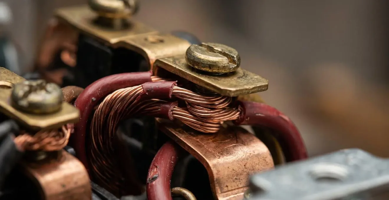Gros plan sur les connexions internes d'une prise électrique montrant les indices visuels de défaillance