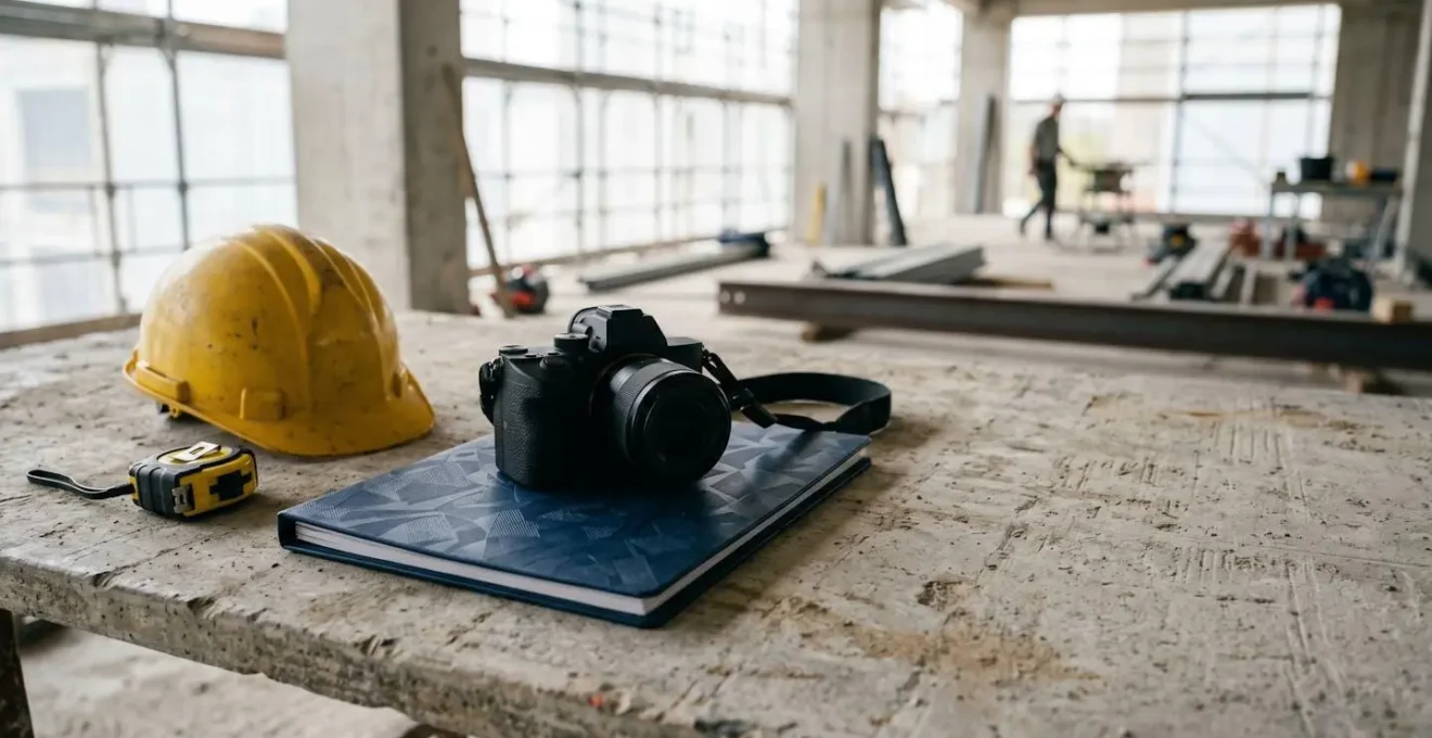 Kit de documentation d'un sinistre électrique avec appareil photo et dossier technique pour déclaration d'assurance