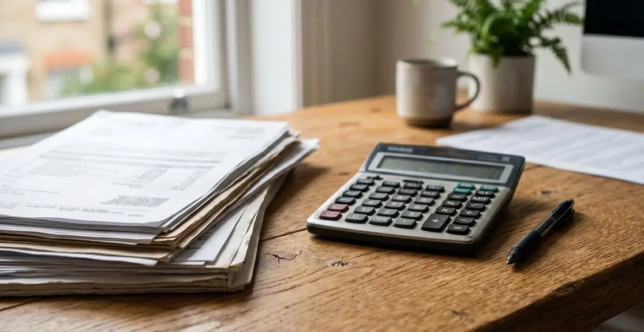 Documents administratifs et calculatrice pour demande d'aides financières à la rénovation énergétique