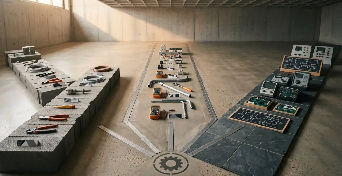 Représentation symbolique des différents parcours de formation en électricité