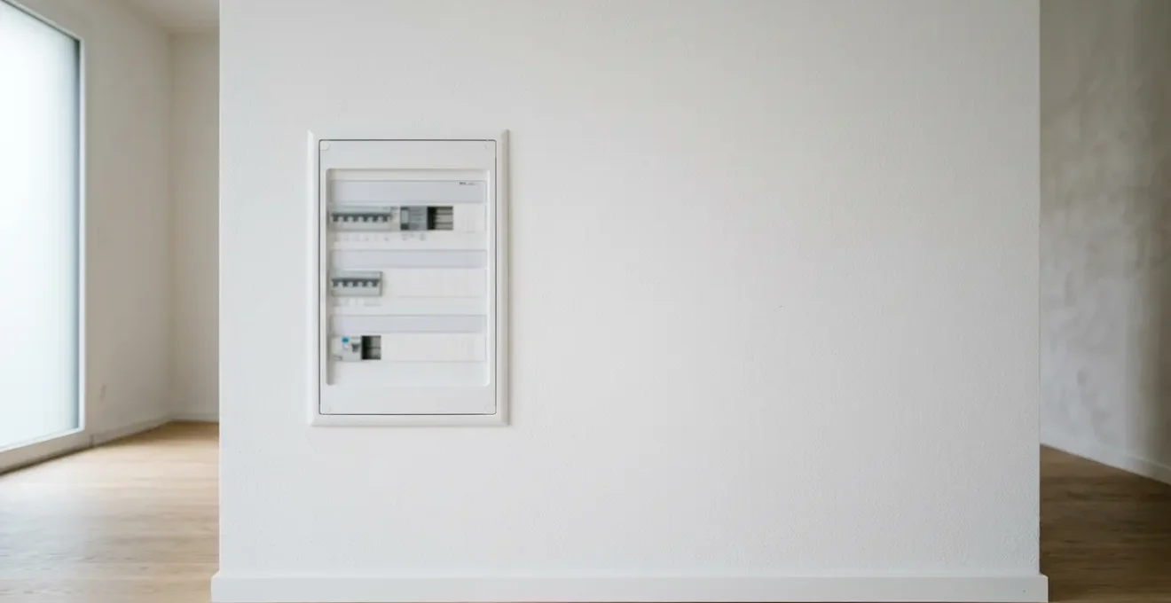 Installation électrique domestique moderne avec tableau électrique conforme aux normes de sécurité