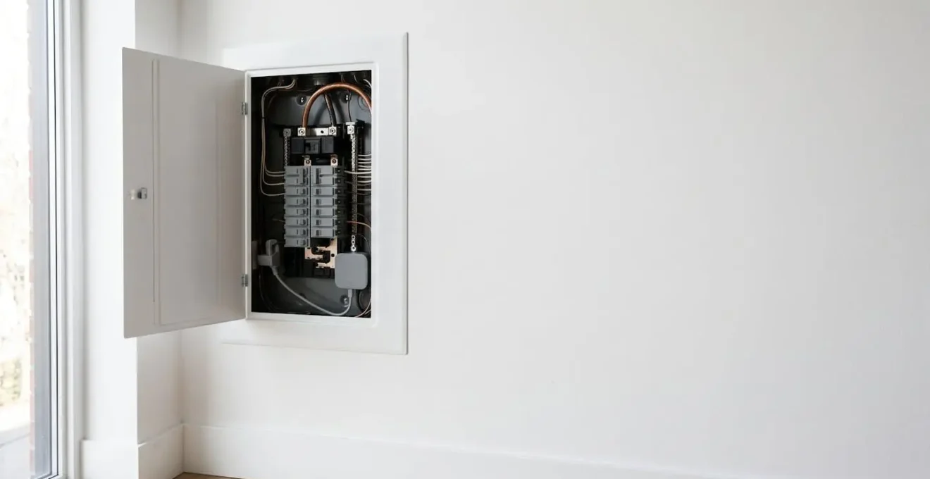 Système de monitoring électrique connecté affichant l'analyse en temps réel de l'intensité sur smartphone