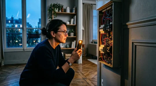 Situation d'urgence lors d'une panne électrique en soirée dans un foyer français