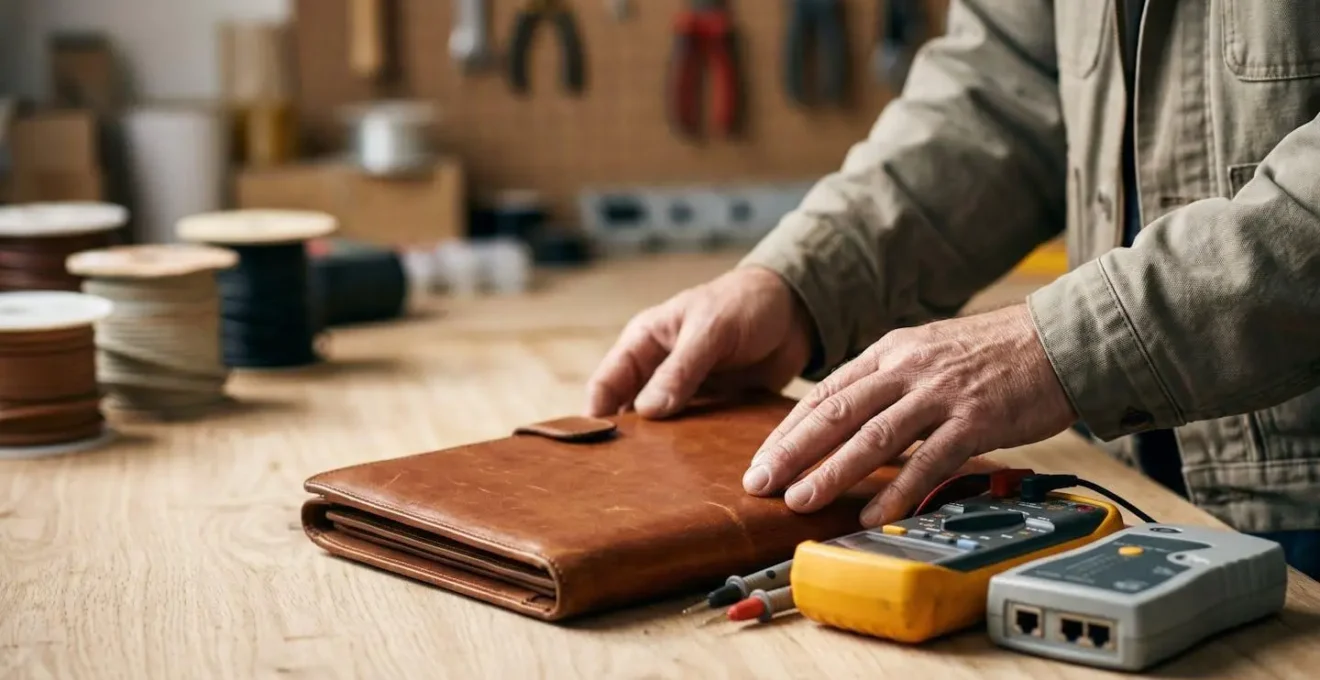 Représentation symbolique de la protection professionnelle pour électricien avec équipement de sécurité